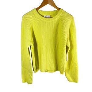 Velvet by Graham & Spencer Gigi Crewneck Sweater Wool Yak Blend Size XL Citrone